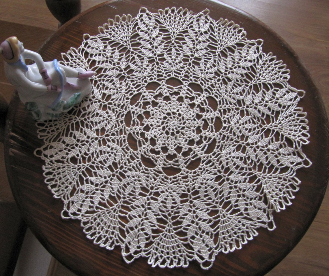 Beige Decor Crochet Lace Doily Table Decor Home Accessory Etsy