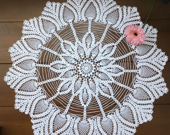 Large pineapple doily crochet pattern, diagram doily, lace doilies pattern, pattern crochet tablecloth, PDF Instant Download
