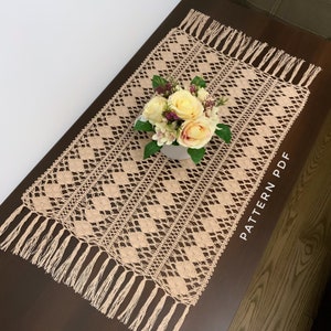 Pattern for table runner handmade crochet, crochet doily pattern, PDF crochet pattern, instant download