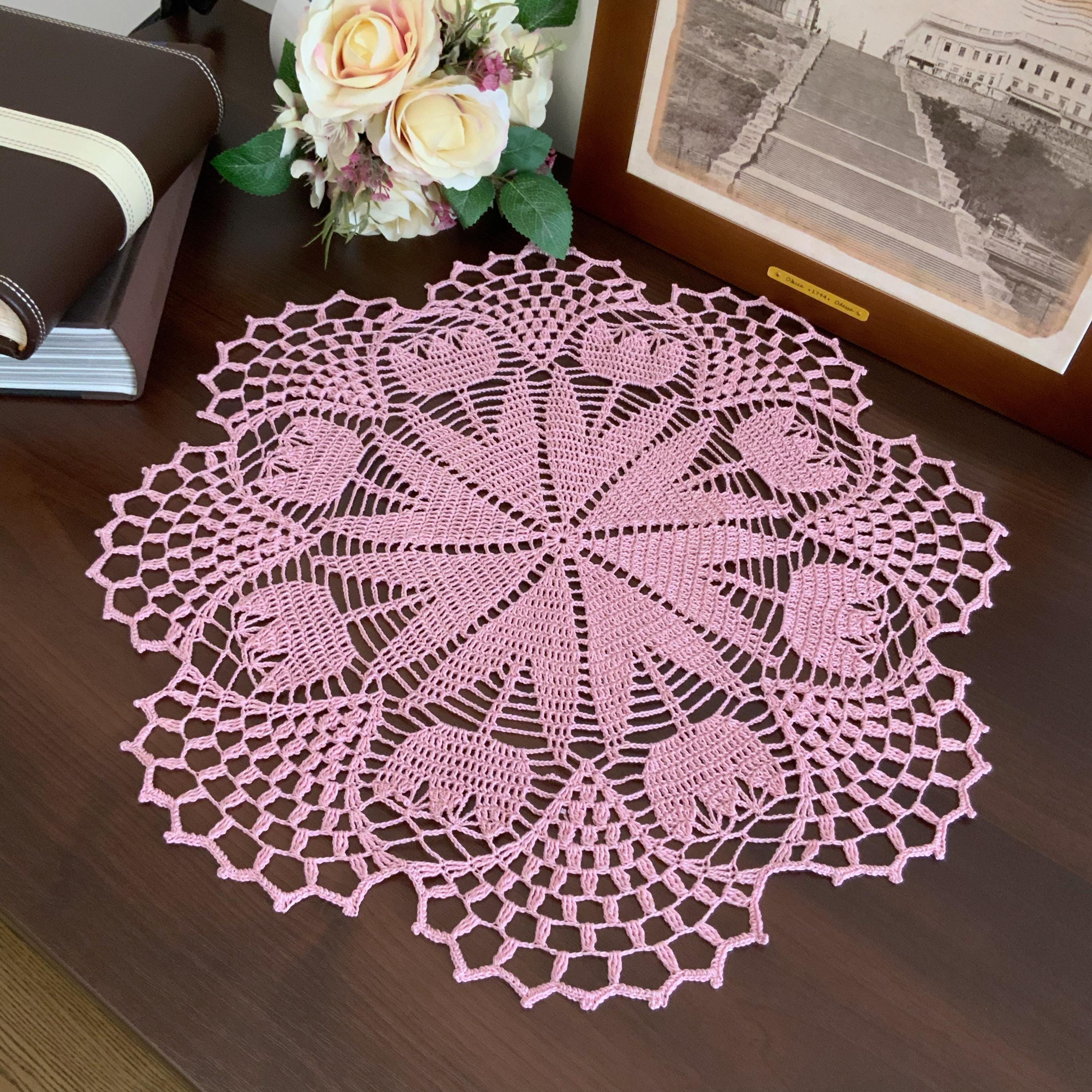 Tulip Doily Crochet Pattern - Crocheted Flower Doily Patterns