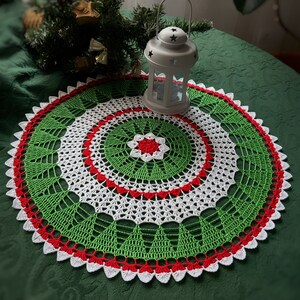Crochet pattern for Christmas doily, crochet doily, Christmas tablecloth, Christmas patterns crochet, PDF Digital Download image 6