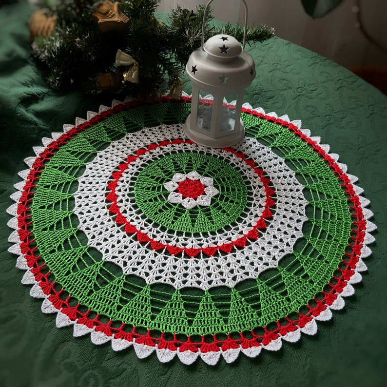 Crochet Pattern for Christmas Doily Crochet Doily Christmas Etsy