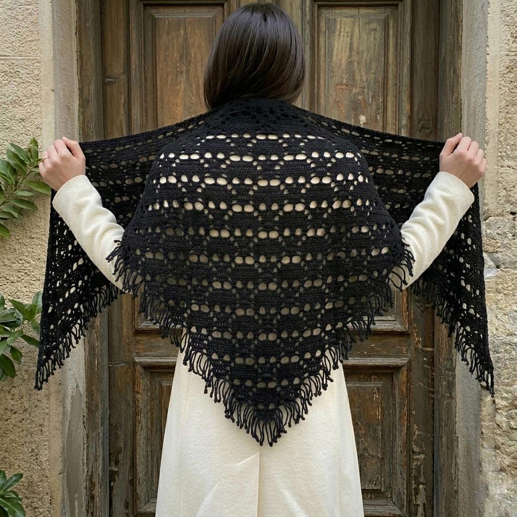 39 Skull Crochet Patterns for Halloween, Gothic Decor, and Creepy-Cute Gifts 33 Gothic Skull Crochet Shawl