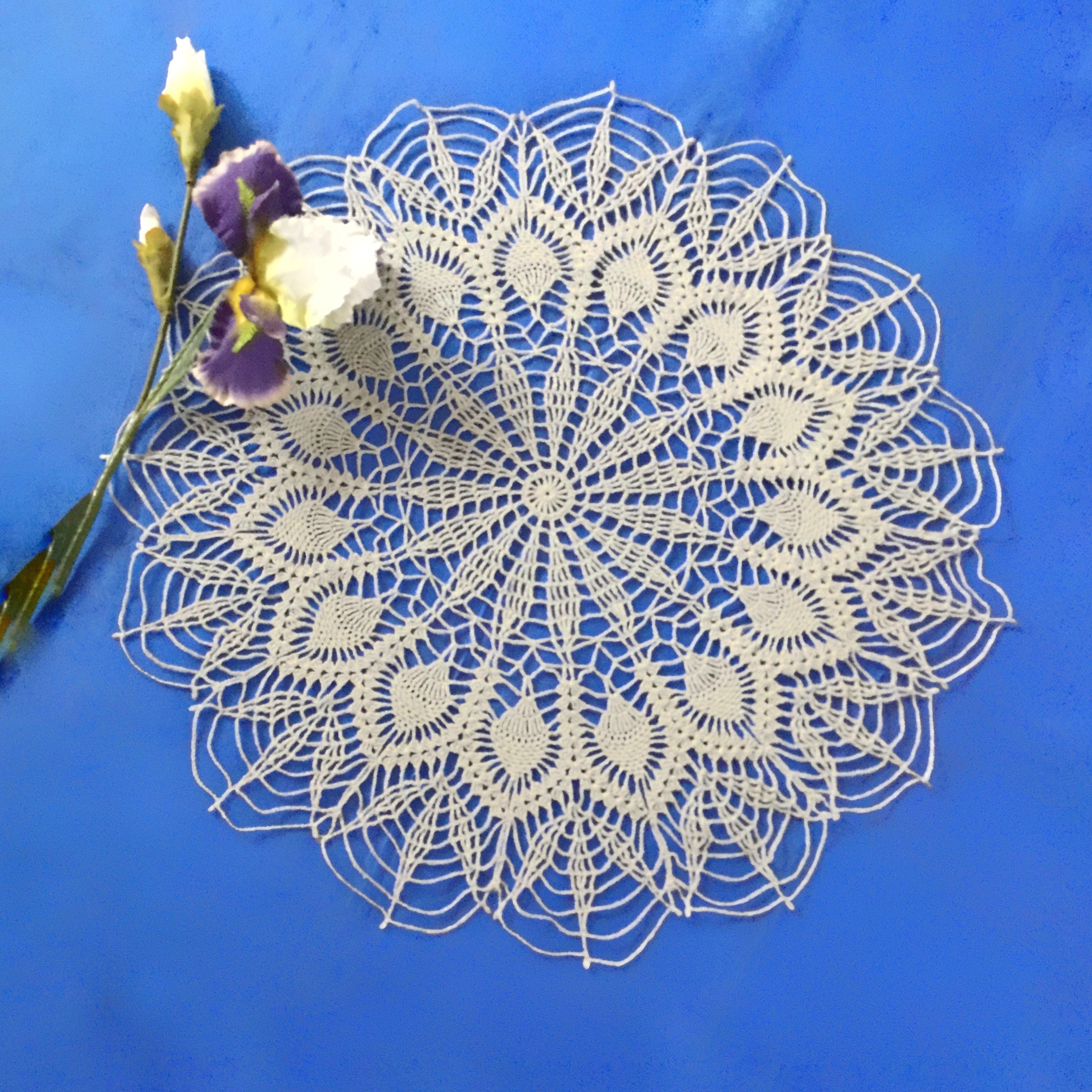 Crochet pattern round doily Crocheted Easy Doily Etsy