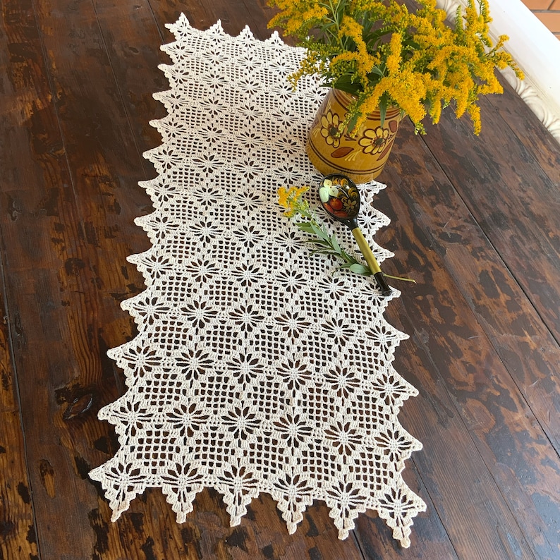 Pattern Pdf for Crochet Table Runners Doily Crochet Pattern Etsy