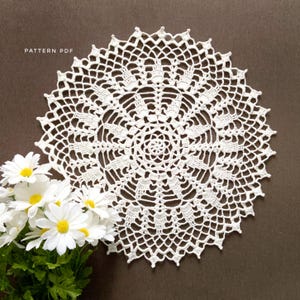 Lace Crochet Doily Pattern - Crochet Patterns for Doilies - Easy Crochet Doilies Patterns - PDF Instant Download