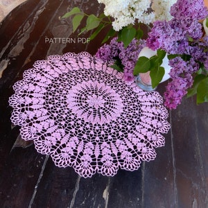 Crochet Lace Doilies Pattern - Tablecloth Doily Pattern - Round Table Runner Crochet - PDF Instant Download