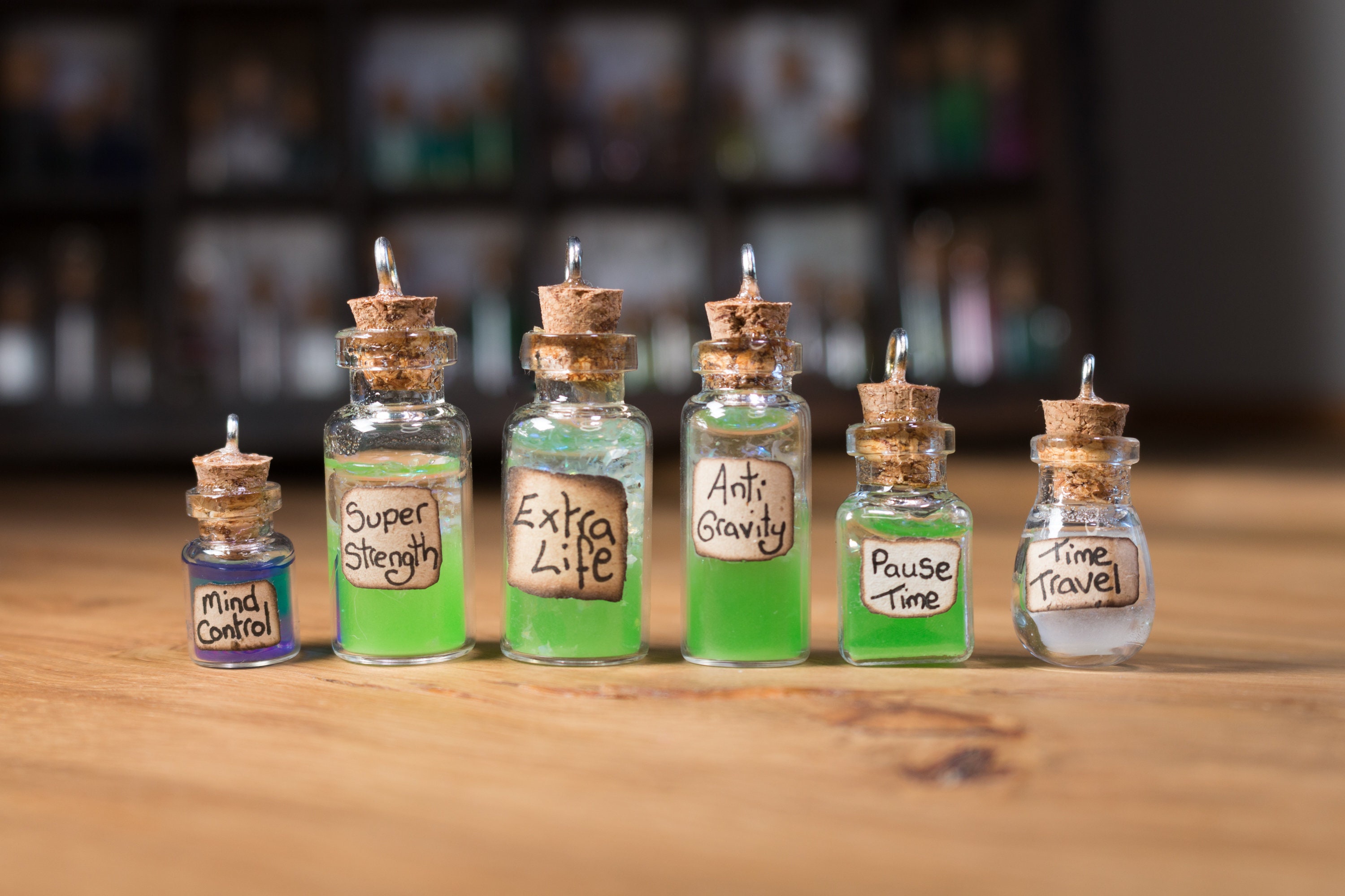 Potion Bottles Small Custom Bottles With Cork Top Various Engraved Designs,  Glass Apothecary Bottles 