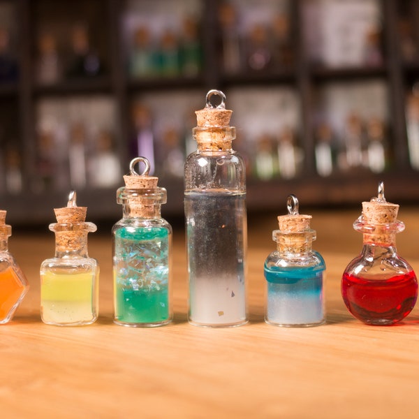 Aangepaste Potion fles ketting - op aanvraag gemaakt! - Glow in the Dark - De apotheker