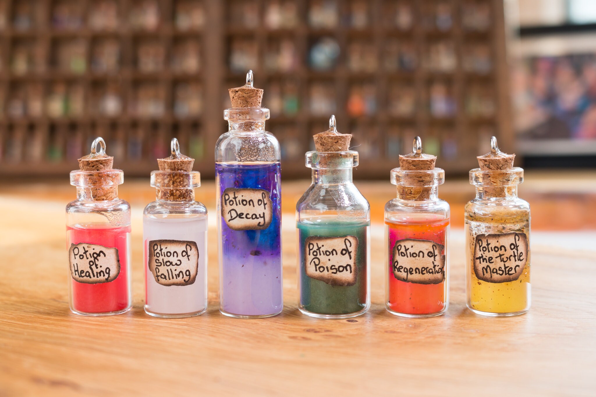 Potion Bottle Necklace Minecraft Collection 3 Glow In The Etsy