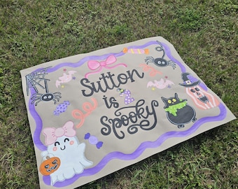 Custom Halloween Birthday Banner - Spooky Party Decor