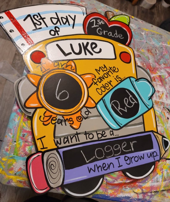 Back to School Chalkboard Sign Door Hanger Wreath Summer Etsy