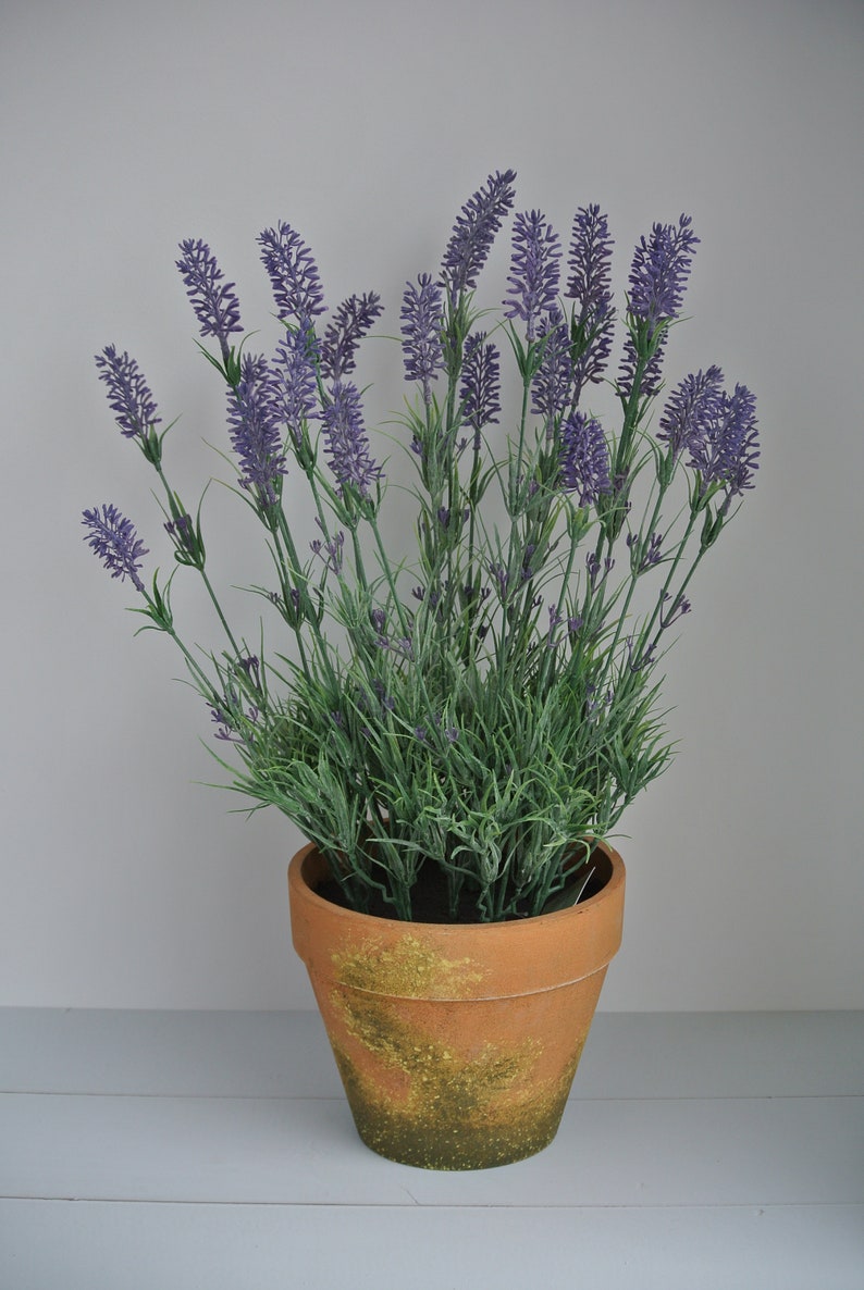 Finto rustico pianta di lavanda artificiale in vaso di Etsy