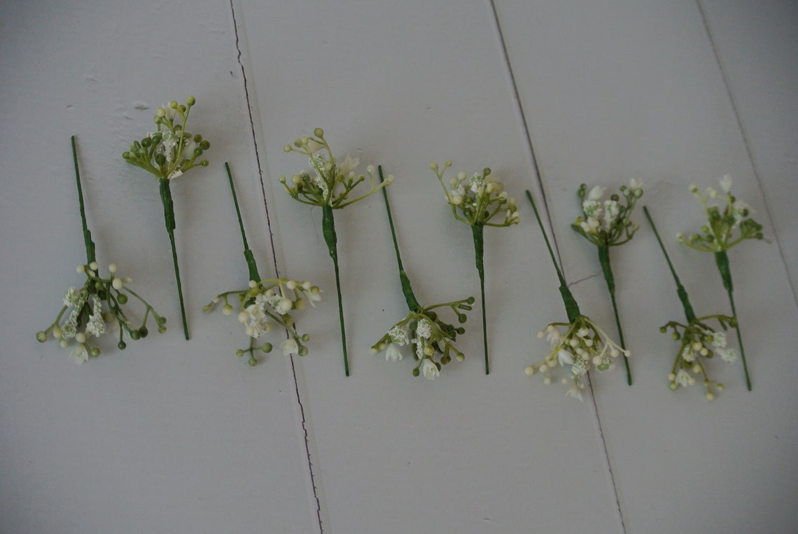 A Set of 10 Gypsophila Hair Pins Hair Flowers Baby Breath Etsy UK