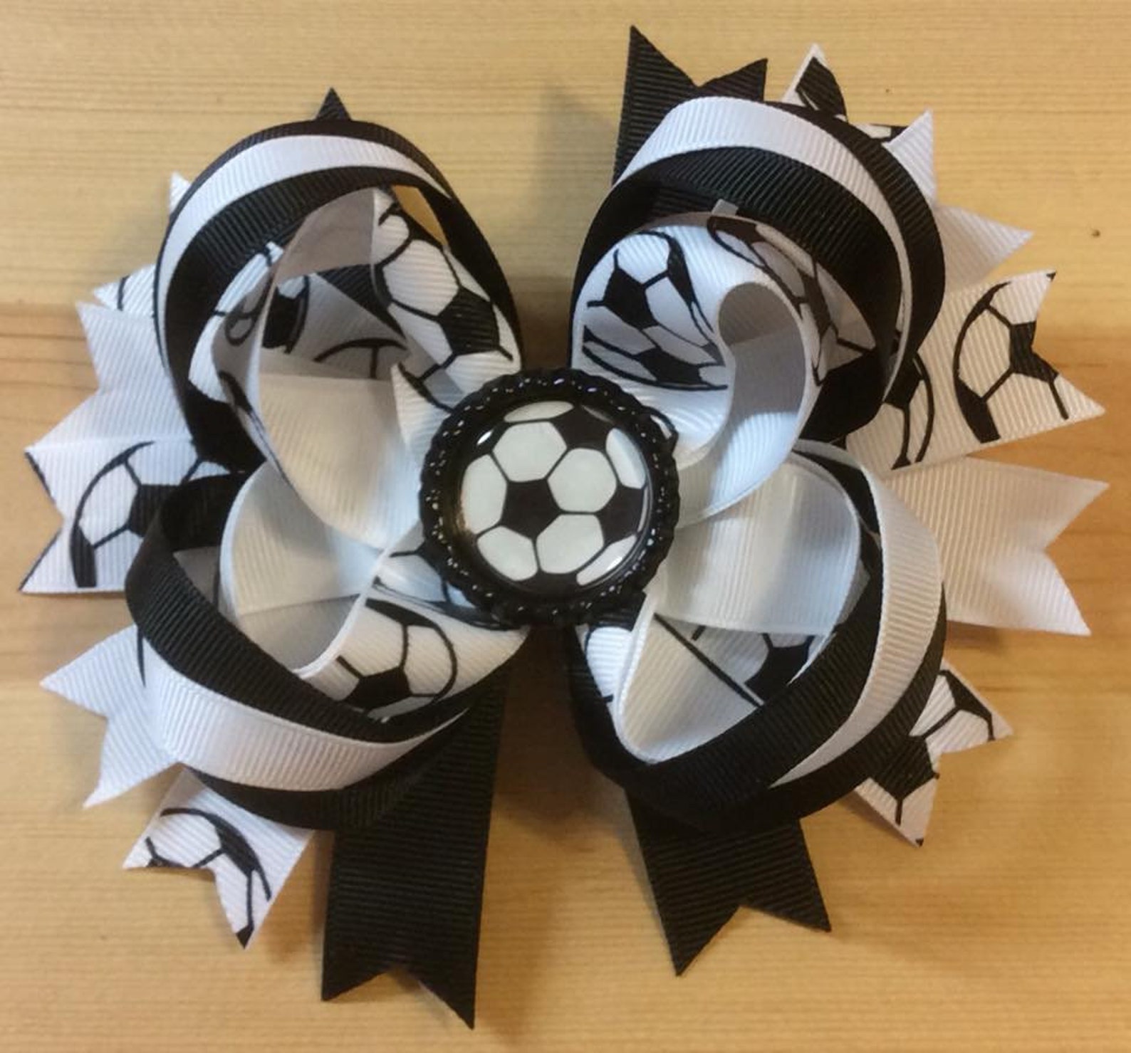 Soccer Hair Bow Etsy