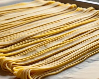 最高の自家製麺レシピ | 手作り簡単パスタ | 印刷可能なレシピカード | デジタルダウンロード | 自家製料理レシピPDF