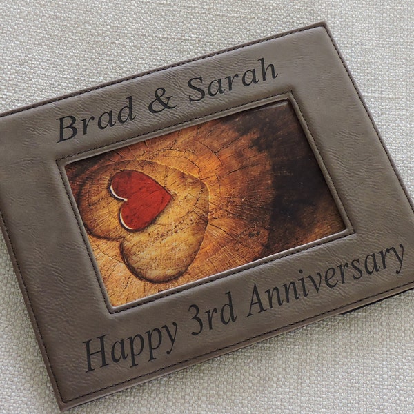 Personalized Frame, Picture Frame, Photo Frame, Custom Leather Frame, Anniversary, Birthday, Gift