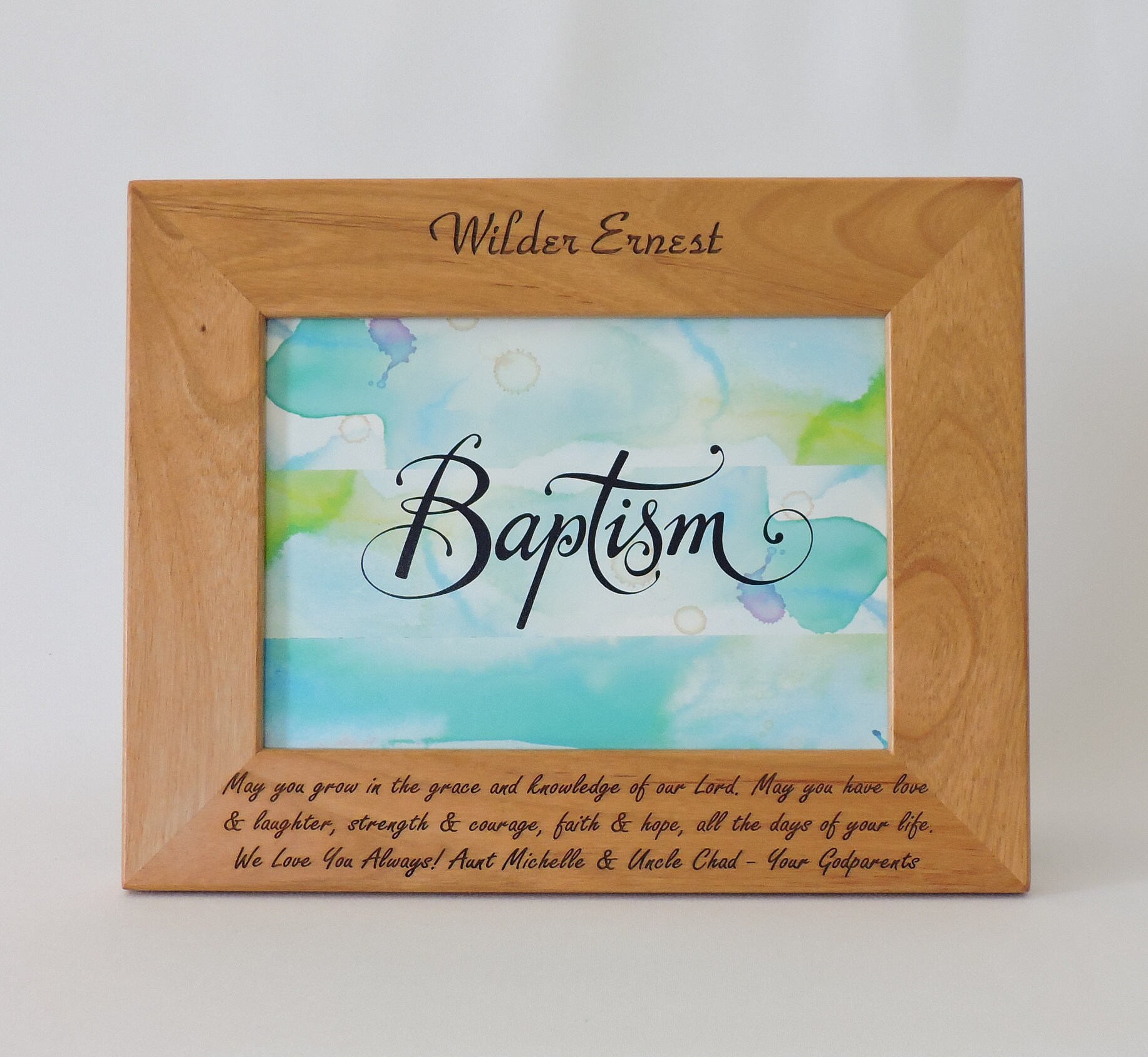 Baptism Gift BOY Christening Gift Personalized Picture Frame | Etsy