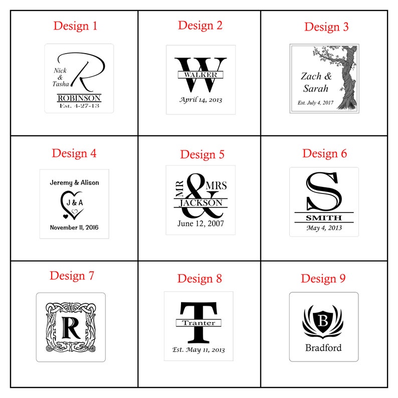 Black Leather 3rd anniversary Coasters Monogramed Family Name Etsy