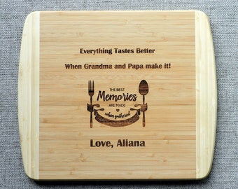 Grandma Gift, Everything Tastes better when Grandma Makes it, Custom Cutting Board, Grandmother, Gift For Nana, Grandma's Kitchen