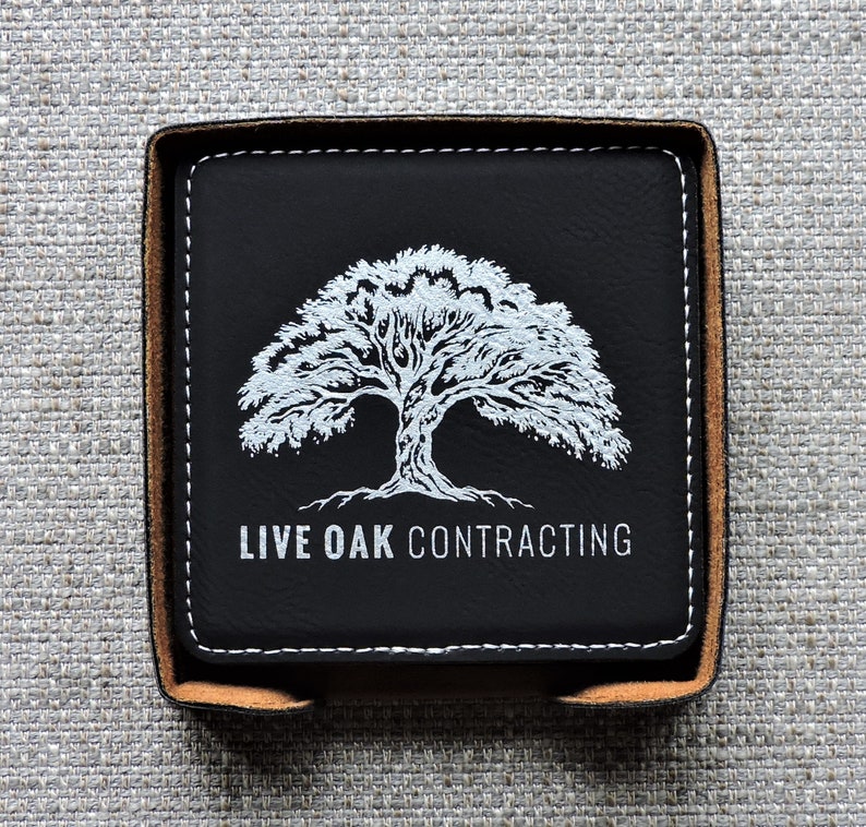 Coasters With Business Logo Corporate Gifts Business Gifts Etsy