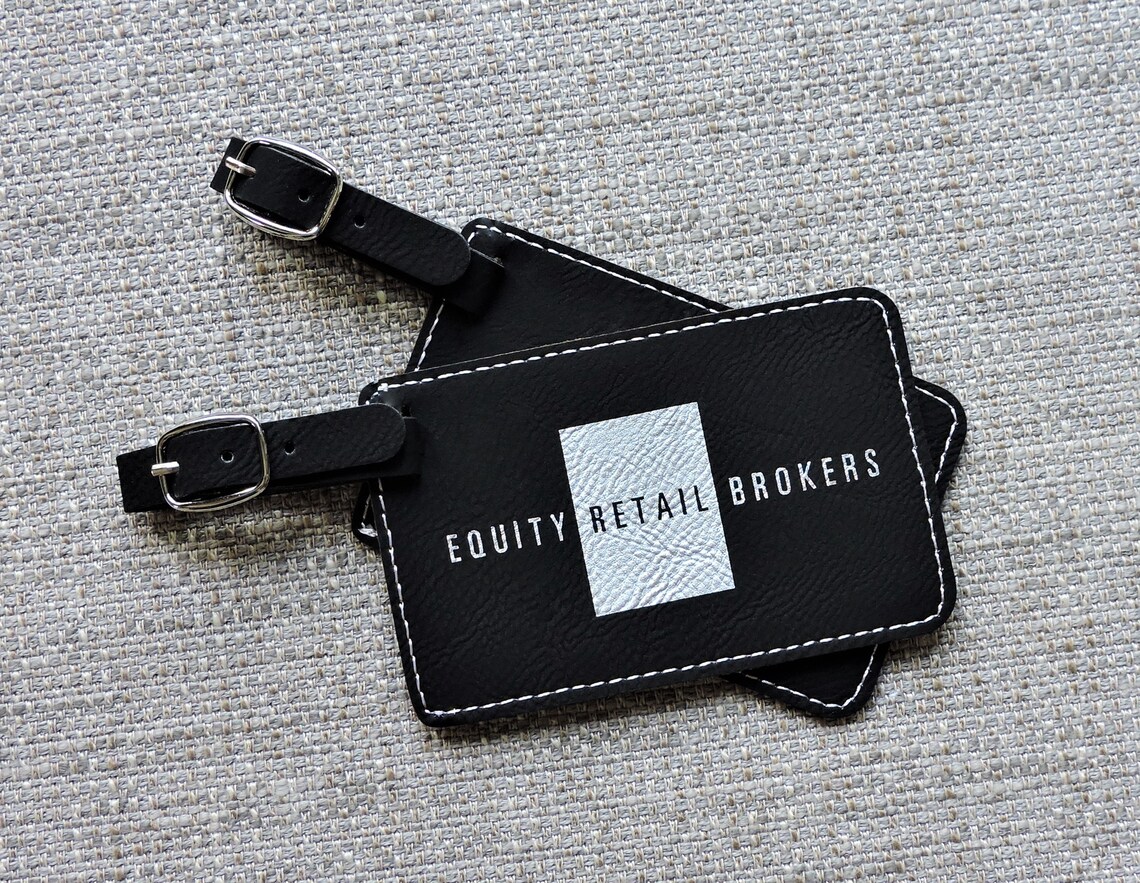 Business Luggage Tags With Logo Set of 10 to 100 Bag Tags Etsy