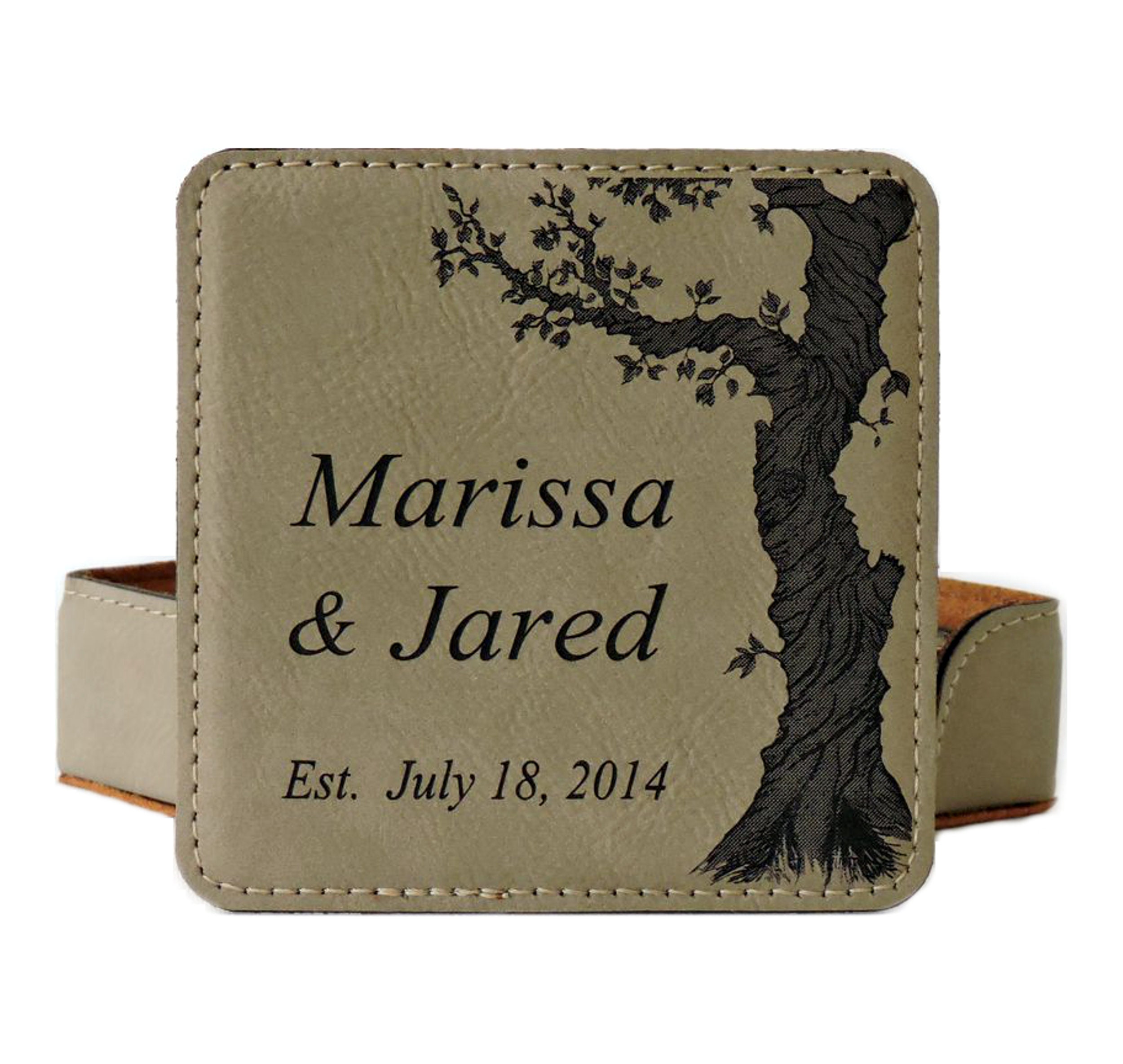Leather Coasters 3rd Anniversary Leather Gifts Monogramed Etsy