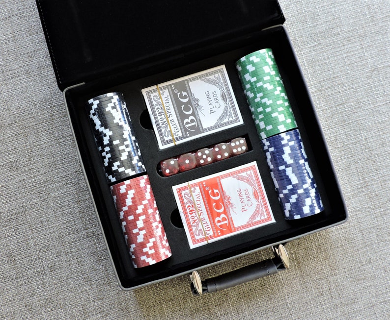 Personalized Poker Case Poker Set Custom Poker Player Gift Etsy