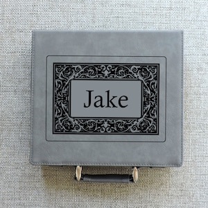 Personalized Poker Case, Poker Set, Custom Poker Player Gift, Poker Chips, Playing Cards and Dice