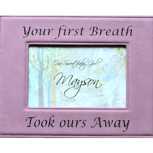 Baby Girl Frame- Photo Picture Frame- Newborn- Personalized-Custom-Engraved-Includes insert