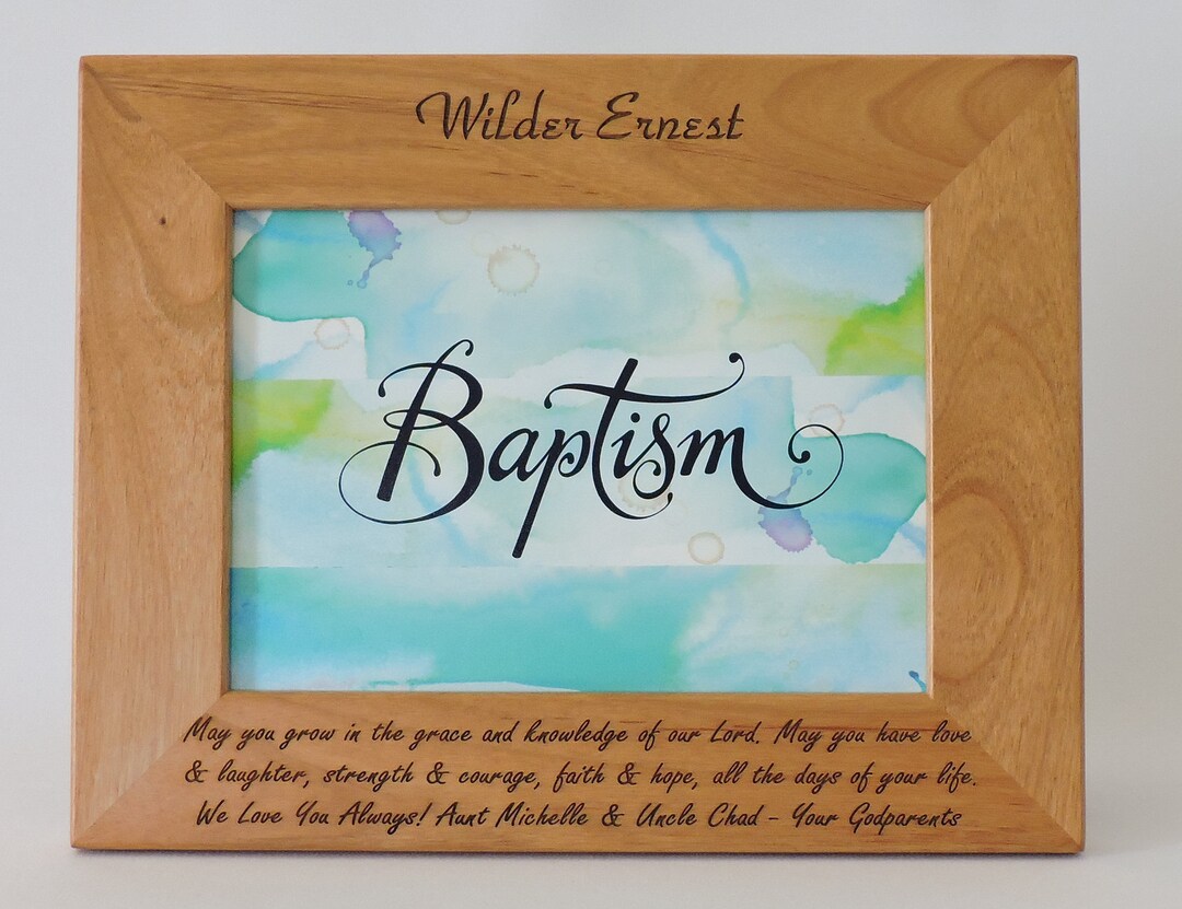 Baptism Framegift From Godparents Personallized Baptism Photo Frame