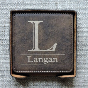 Rustic Drink Coasters, Personalized, Custom, Engraved