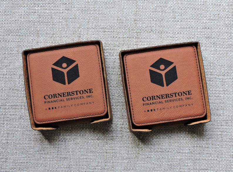 Coasters With Business Logo Corporate Gifts Business Gifts Etsy