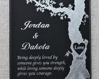 Leather anniversary gift, Wedding Gift, 9th Anniversary Gift 3rd Anniversary Present, Personalized Family Name