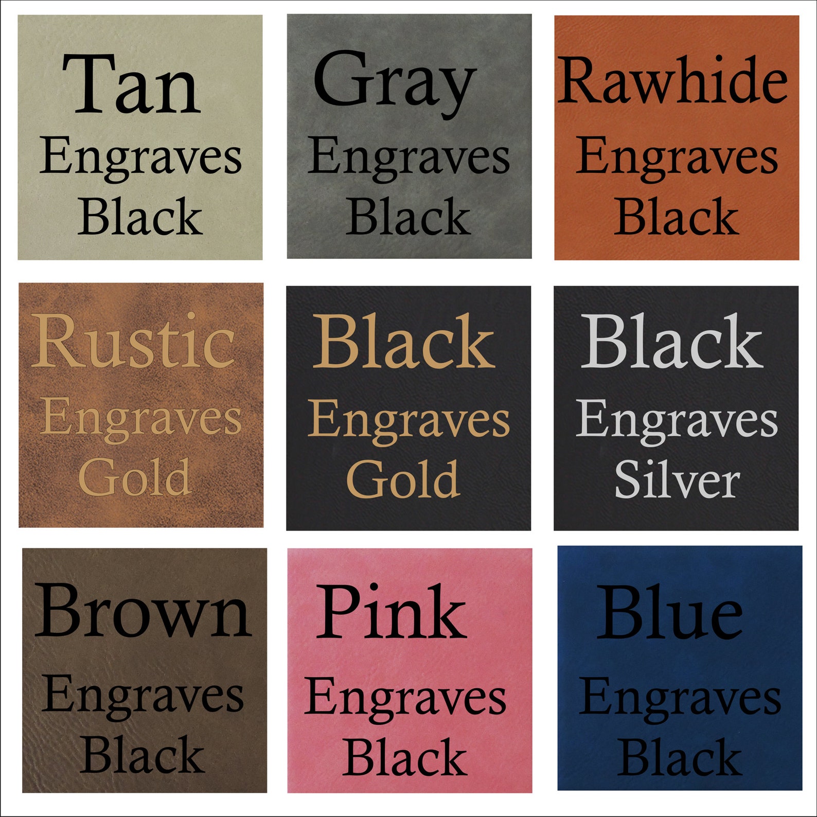 Black Leather 3rd anniversary Coasters Monogramed Family Name Etsy