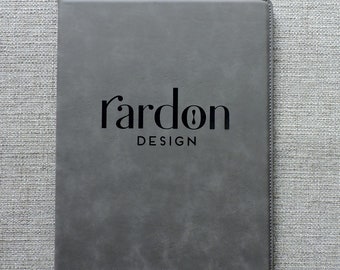 Personalized Leather Logo Portfolio, Corporate Gift, Business Logo, College Gift, Personalized Logo Padfolio, School Gift