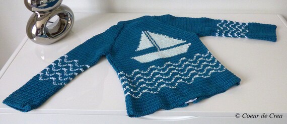 Patron Crochet D Un Gilet Enfant Etsy