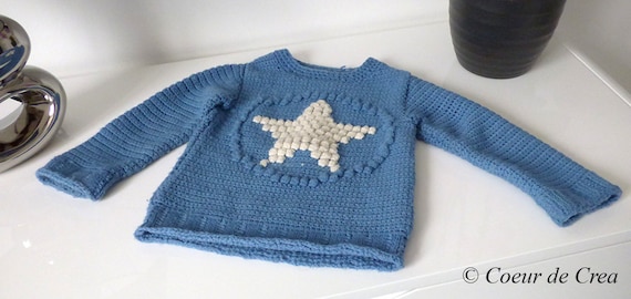 Tuto Crochet Pull Etoile Enfant Etsy