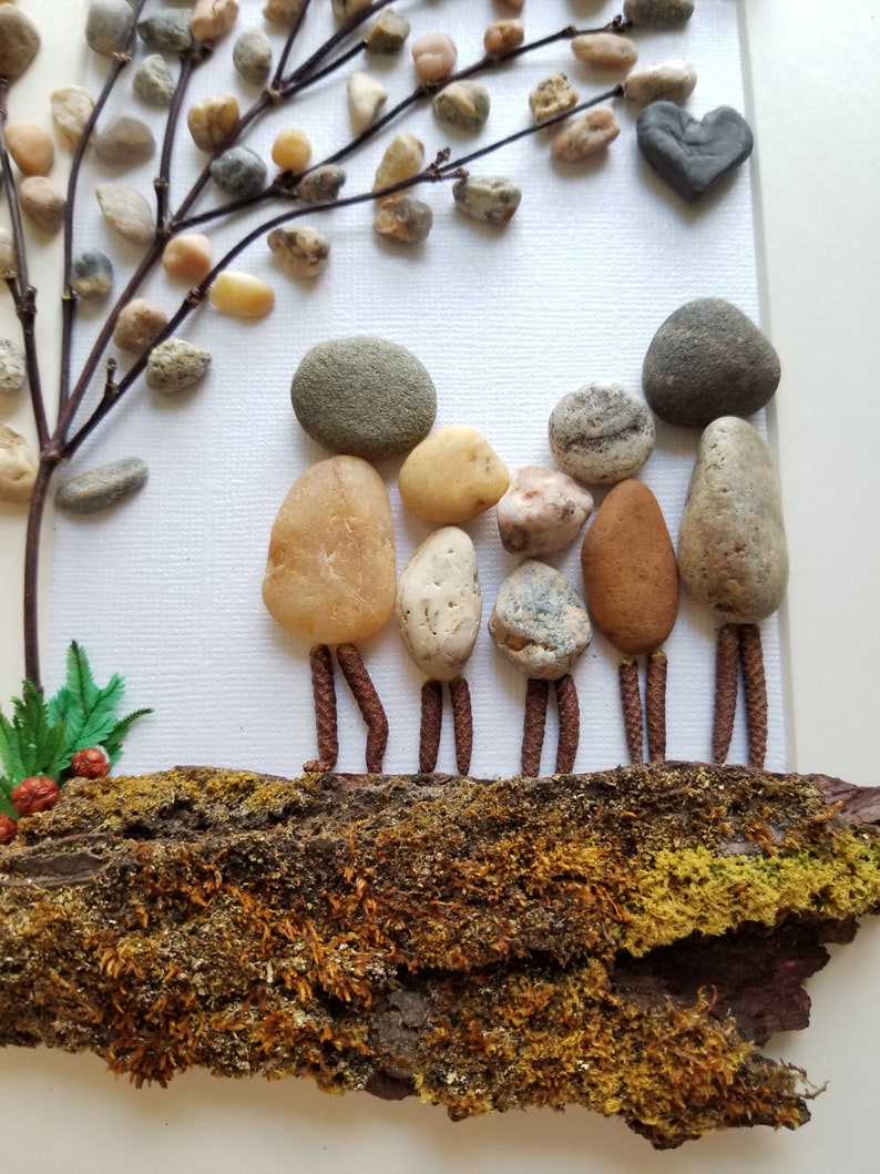 Rock Art Family Pebble Art Family Stone Art Family Family Etsy