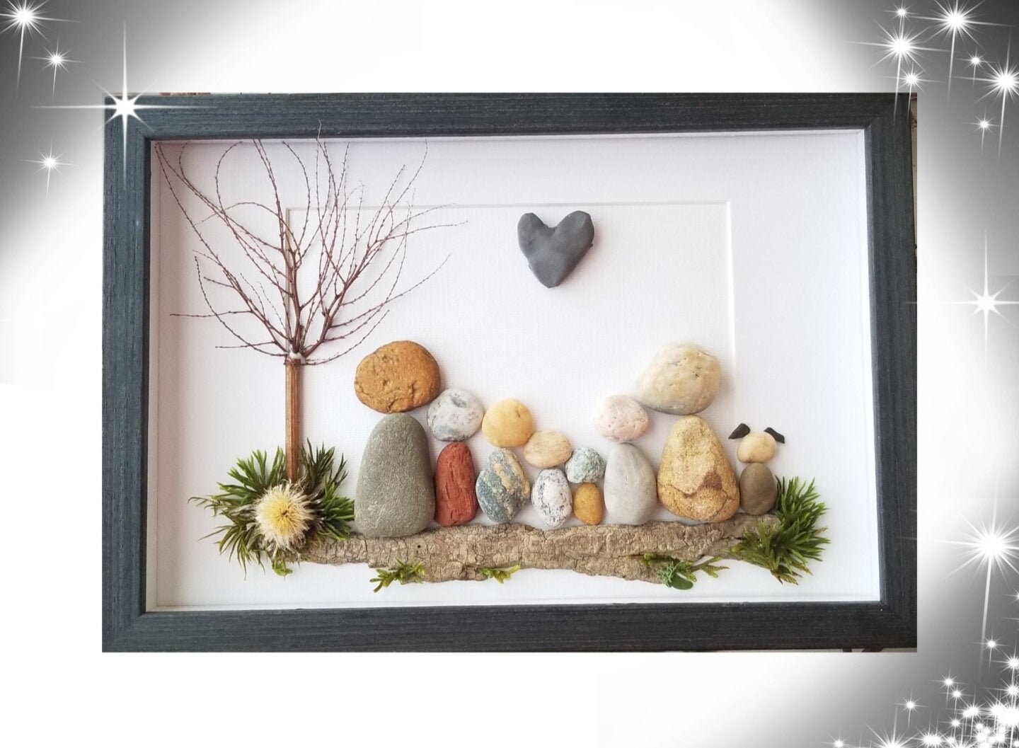 Download Rock Family Framed Family Pebble Art Family Family Christmas Gift Personalized Family Art Personalized Family Gift Unique Family Gift Mixed Media Collage Other Assemblage Vermontorganics Com