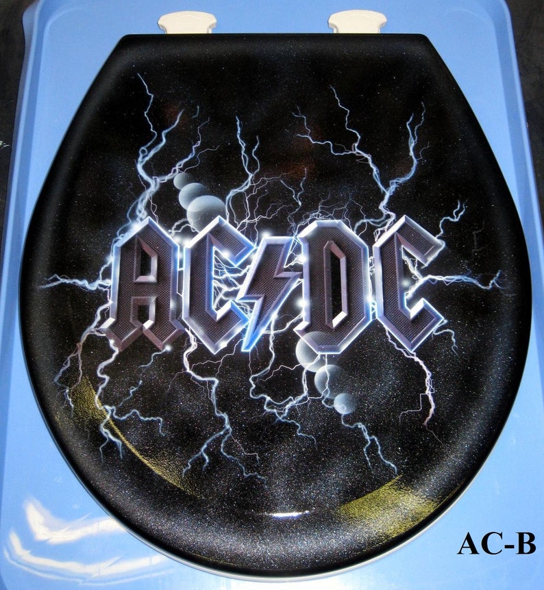AC/DC Music Custom Airbrushed Toilet Seat 2 Designs to Etsy