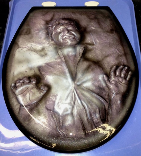Han Solo In Carbonite Custom Airbrushed Toilet Seat New Premium Lid Bathroom Art