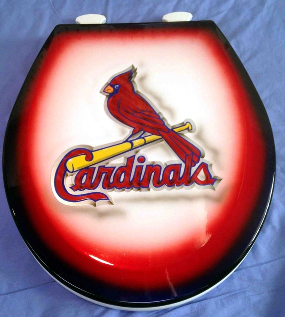 St Louis Cardinals Custom Airbrushed Toilet Seat Premium Lid 