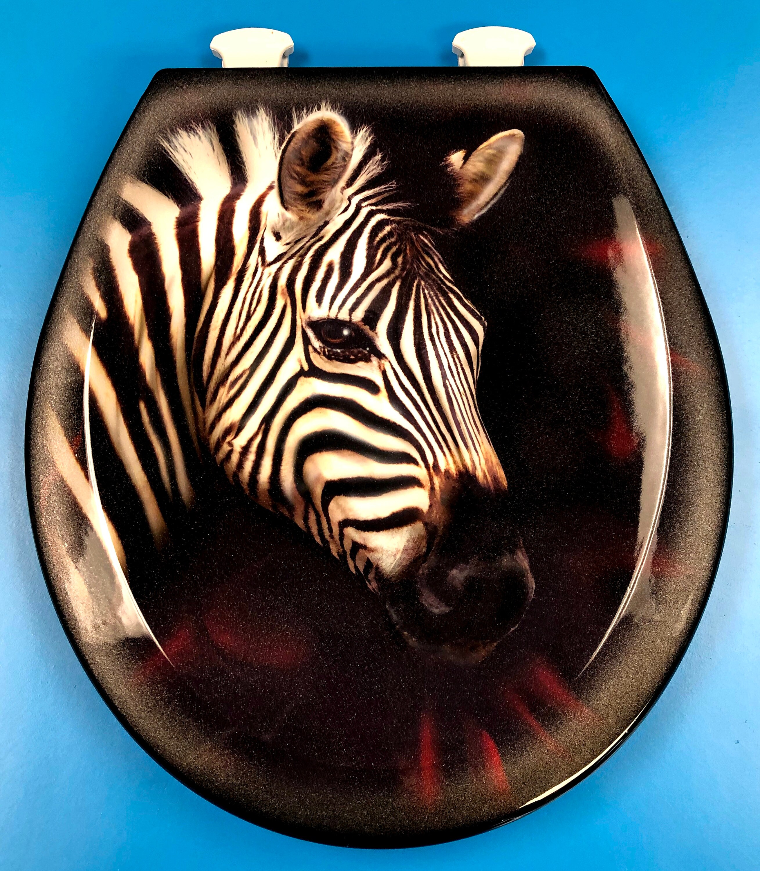 Zebra toilet seat discount