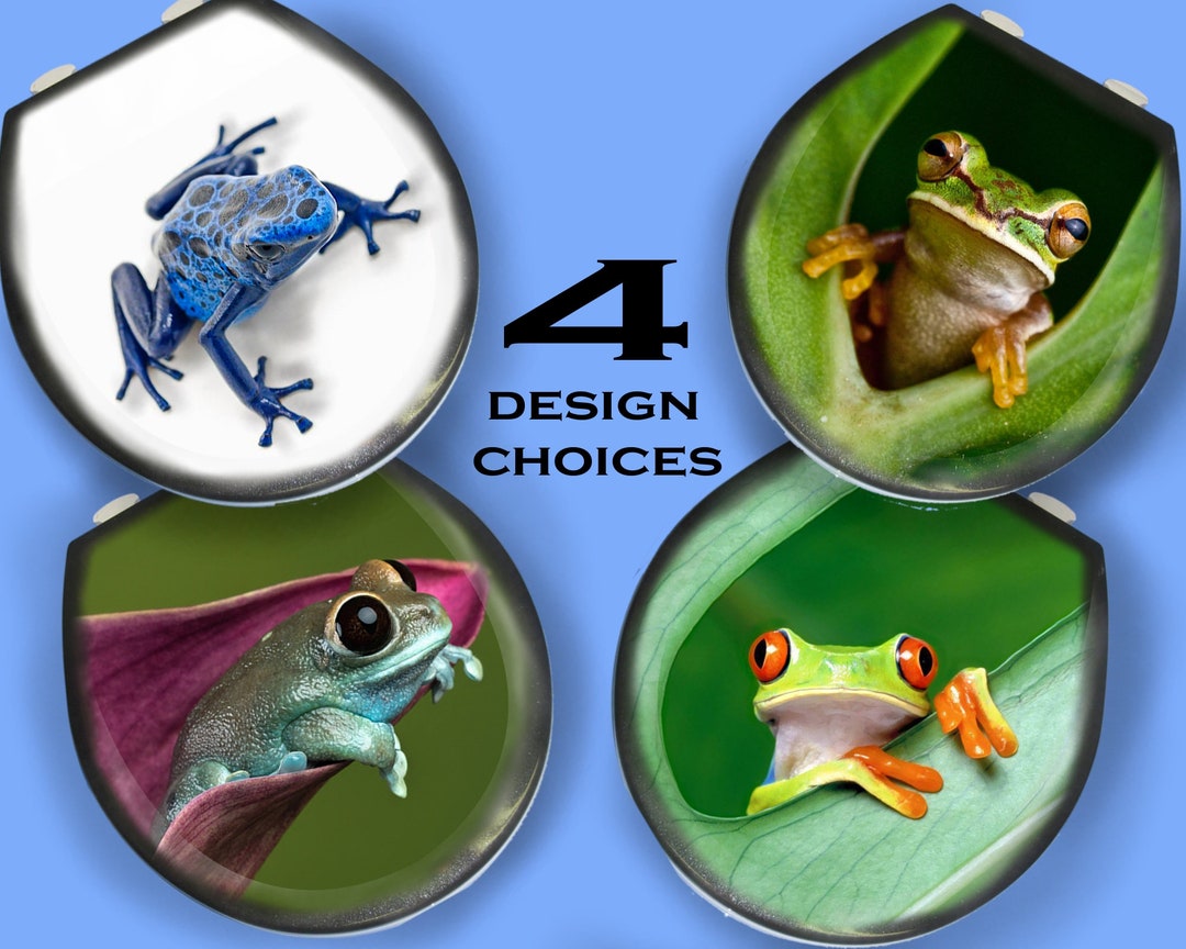 Custom Airbrushed Frogs Toilet Seat, 4 Designs to Choose From, Rain