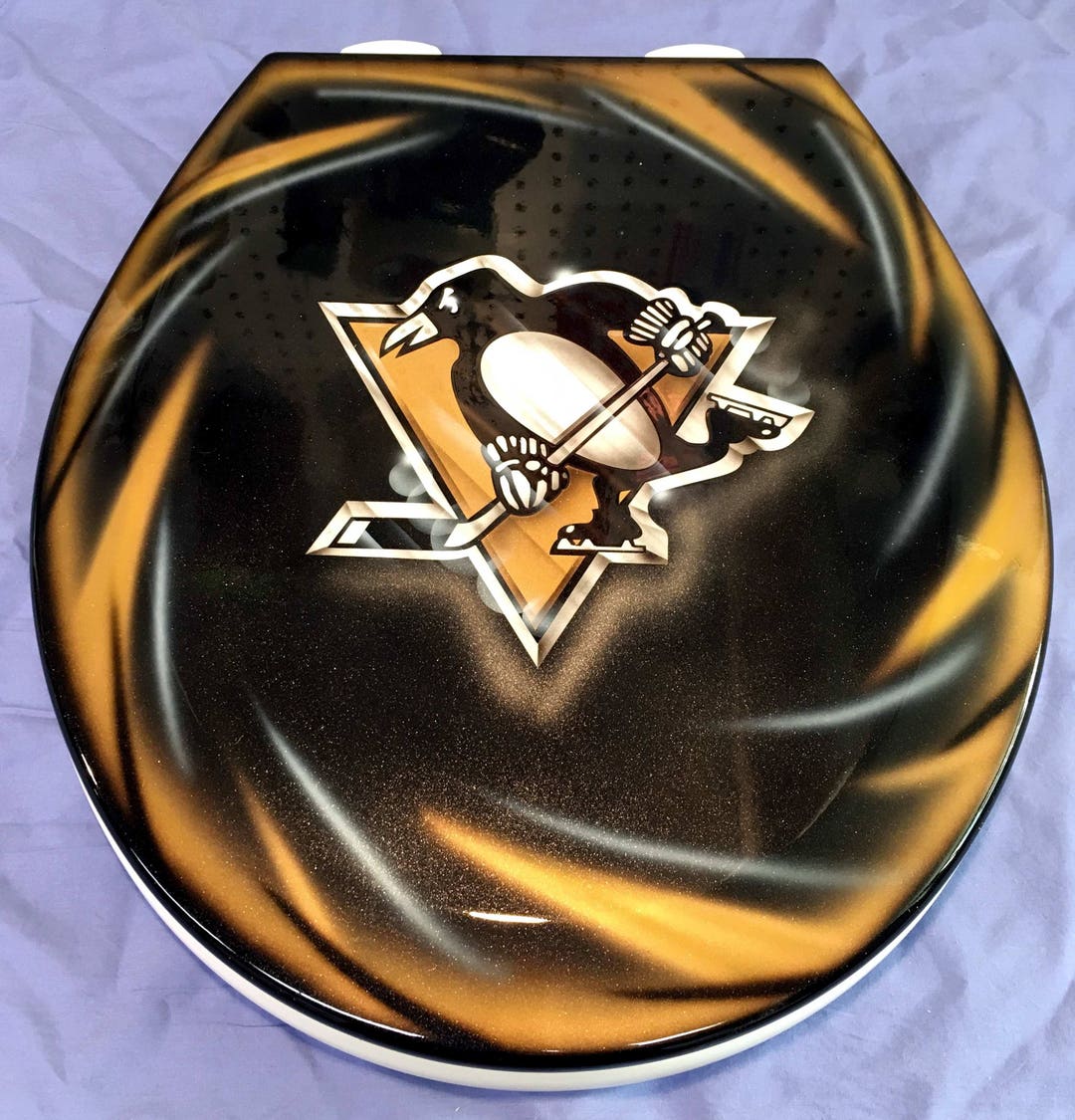 Pittsburgh Penguins Custom Airbrushed Toilet Seat, New Premium Lid ...