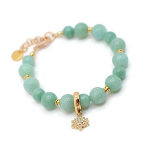 Echte Jade Armband, Lotus Blume Jade Armband, Good Luck Edelstein Armband, Heiledelsteine, Wohlstand, Geld Armband, Nephrit Jade