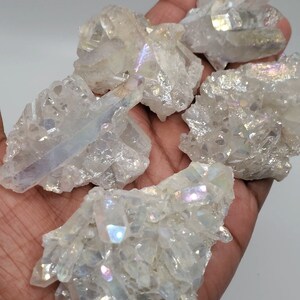 Angel aura quartz cluster