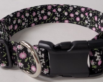 dog collar, mini flowers, flowers, floral, flower dog collar, flower collar, floral dog collar, floral collar, female dog collar