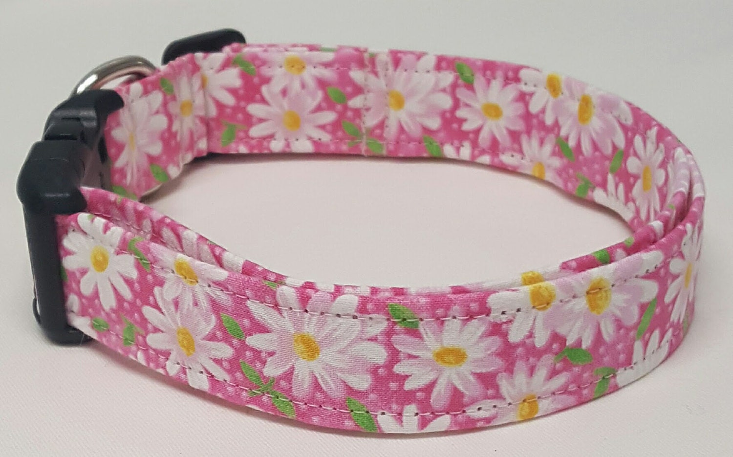 Dog Collar Pink Daisy Daisy Daisies Floral Floral Dog Etsy